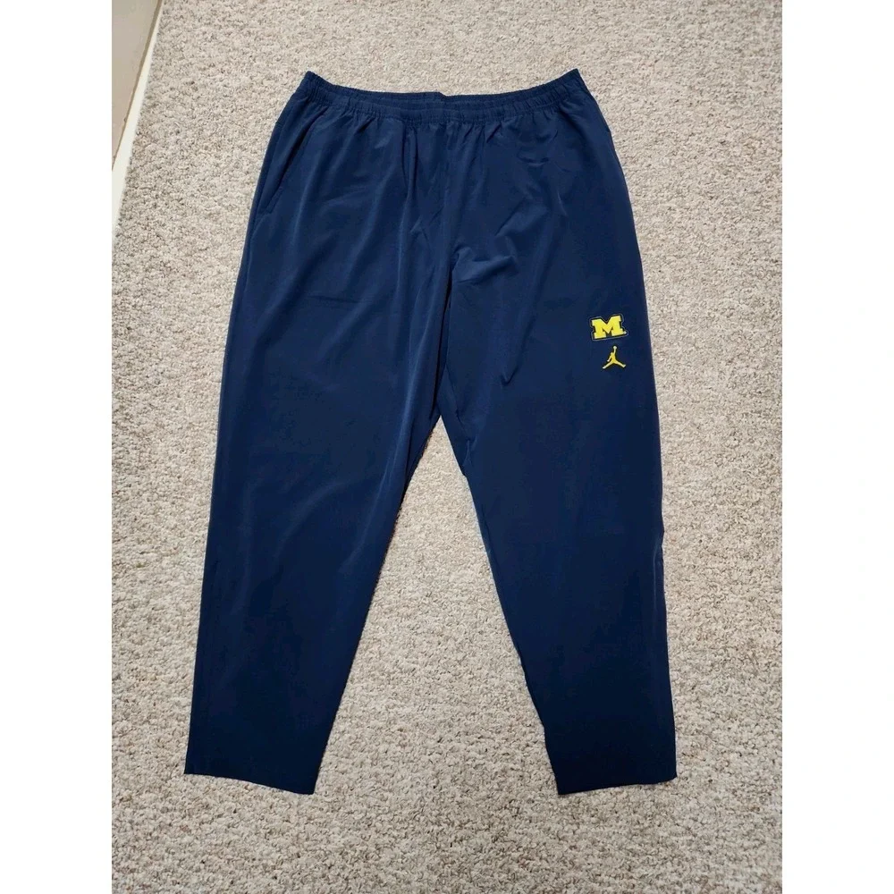 Michigan Wolverines Warm Up Pants Mens 3XL Blue Nike Jordan Team Issued 2023